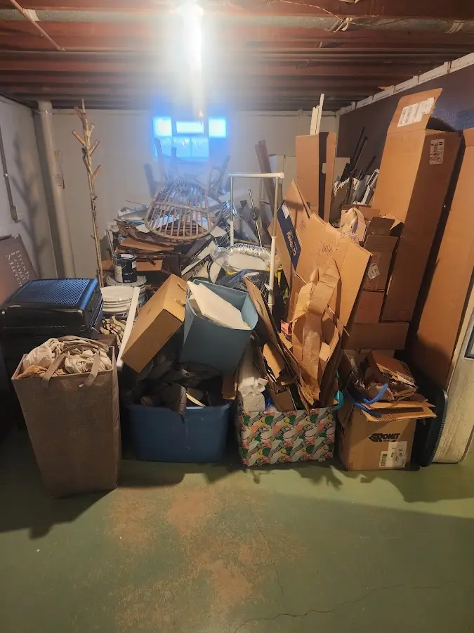 Roll-off dumpster container at job site for 20 Yard Dumpster Rental in East St. Louis